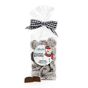 Snowman Buttons-Double Dark Chocolate Fudge